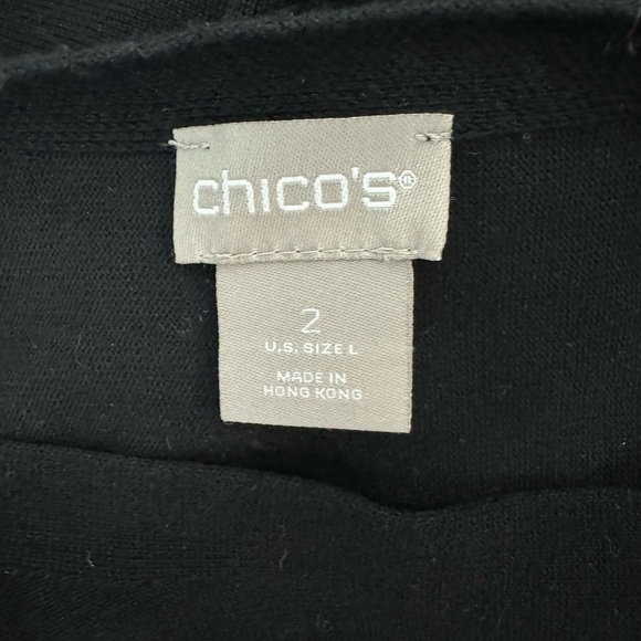 Chico’s Black Trouser Pant Size 12 - Picture 7 of 7
